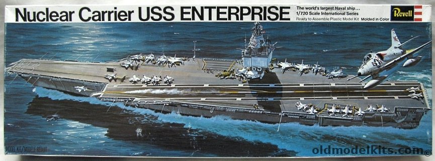 Revell 1/720 USS Enterprise CVN65 Aircraft Carrier, H489 plastic model kit